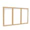 Ghent Enclosed Whiteboard, 3 Door, Por/Mag, Oak Frame, 4 ft H x 8 ft W, White PW34896M-M1 - alternate 1
